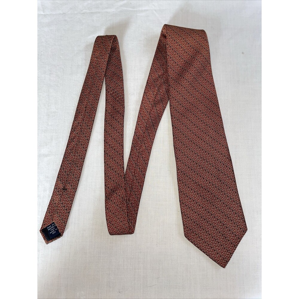 Brooks Brothers Makers Dress Tie Men’s Size 58” Red B Motif 100% Silk Formal